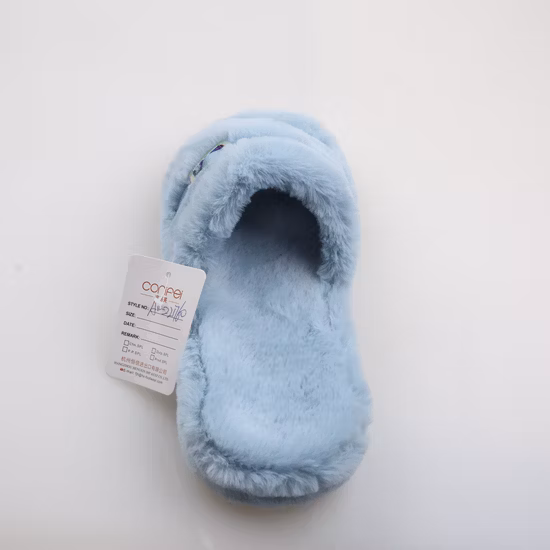 Frauen Winter Faux Pelz Haus Hausschuhe Weibliche Mode Warme Flache Rutsch Bequeme Hause Hausschuhe